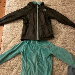 Two piece jacket set, very good for cold and rainy weather